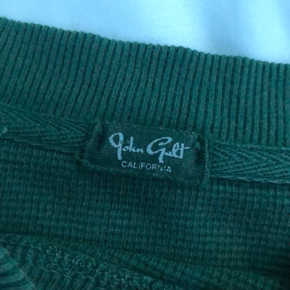 John galt dark Green cropped Long sleeve top - Picture 2 of 3